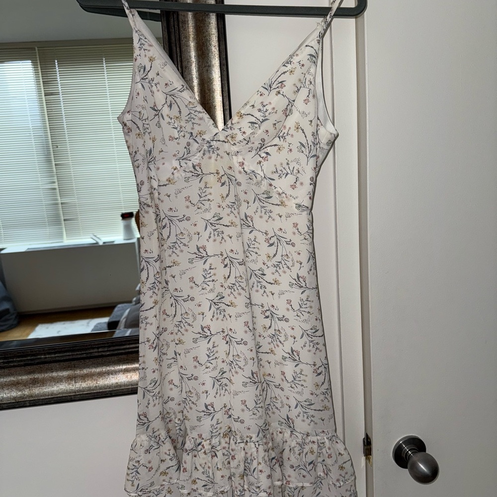 Floral White Dress